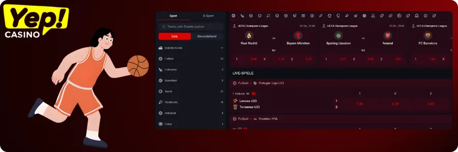 Yep Casino Sportwetten